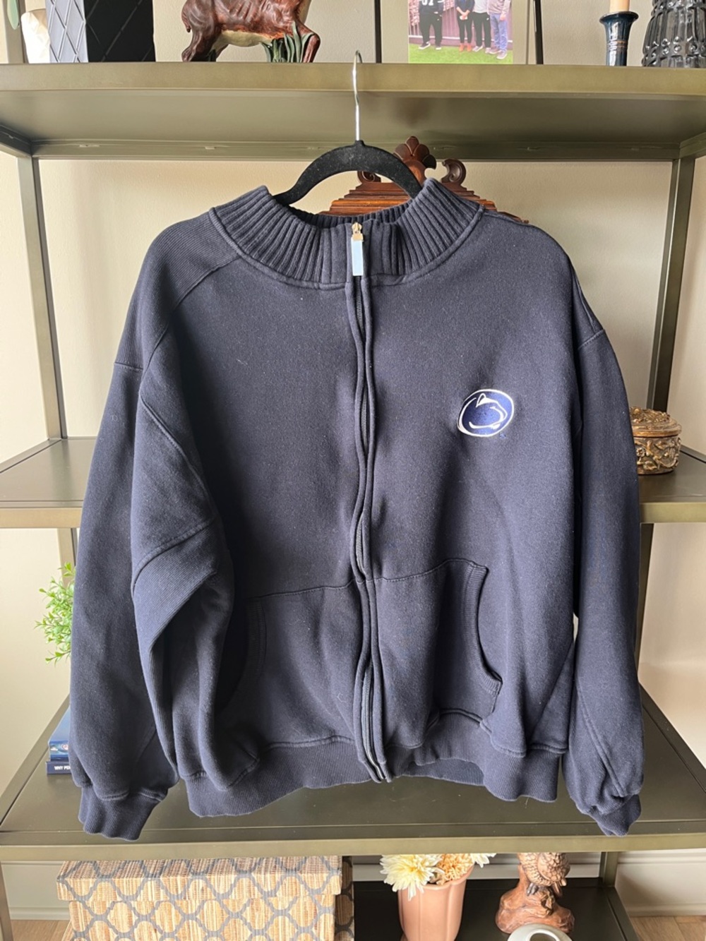Penn State Black Full‑Zip Women’s Sweatshirt